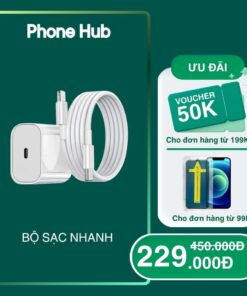 Bộ Củ Cáp Sạc Nhanh Chân Dẹt 20W Sạc Nhanh Cho iphone 8 đến 14prm Bảo Hành 12 Tháng